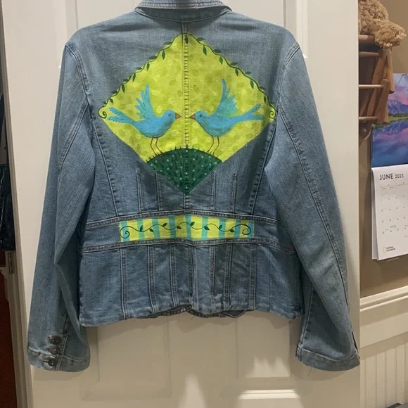 Custom Hand Painted Jean Jacket - Picture 5 of 11